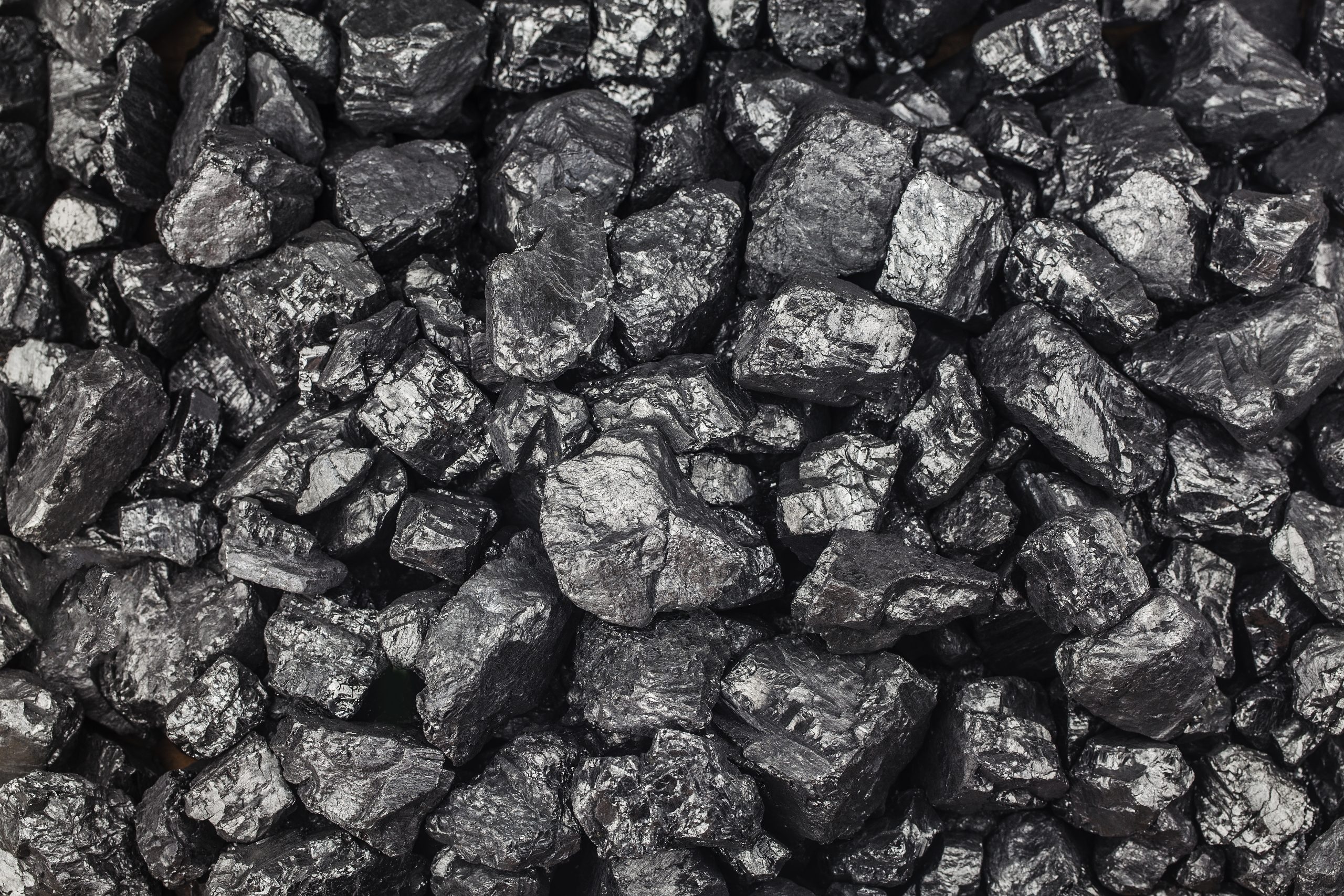 Heap of small coal nuts
